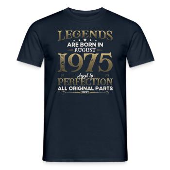 50ème Anniversaire Original Août 1975 Millésime 1975 - T-shirt homme - marine - Devant - AI Model Male 178 light (178cm)