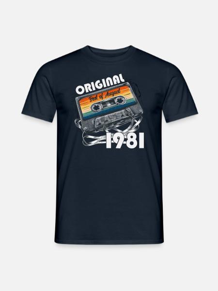 43. Geburtstag Original August 1981 Jahrgang 1981 - Männer T-Shirt - Navy