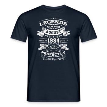 40ème Anniversaire Original Légende 1984 Cru 1984 - T-shirt homme - marine - Devant - AI Model Male 178 light (178cm)