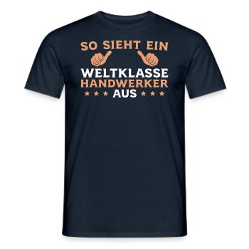 Heimwerker Weltklasse Handwerker - Männer T-Shirt - Navy - Vorne - AI Model Male 178 light (178cm)