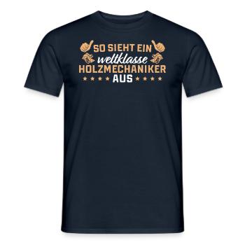 Schreiner Weltklasse Holzmechaniker - Männer T-Shirt - Navy - Vorne - AI Model Male 178 light (178cm)