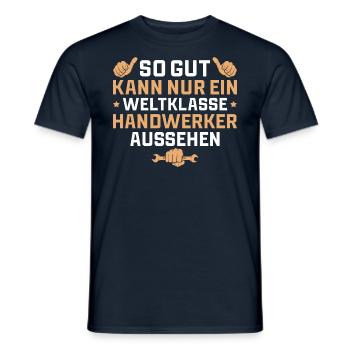 Heimwerker Weltklasse Handwerker - Männer T-Shirt - Navy - Vorne - AI Model Male 178 light (178cm)