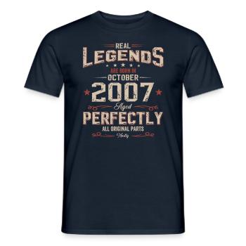 17th Birthday Legend October 2007 Volume 07 - Men's T-Shirt - navy - Front - AI Model Male 178 light (178cm)