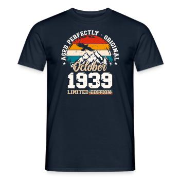 85th Birthday Legend October 1939 Volume 39 - Men's T-Shirt - navy - Front - AI Model Male 178 light (178cm)