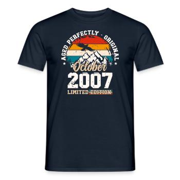17th Birthday Legend October 2007 Volume 07 - Men's T-Shirt - navy - Front - AI Model Male 178 light (178cm)