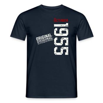 70e anniversaire Original octobre 1955 Volume 55 - T-shirt homme - marine - Devant - AI Model Male 178 light (178cm)