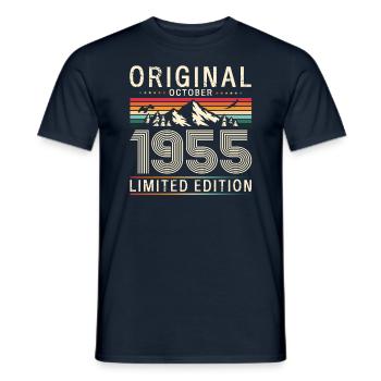70e anniversaire Original octobre 1955 Volume 55 - T-shirt homme - marine - Devant - AI Model Male 178 light (178cm)
