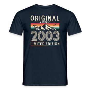 21e anniversaire Original Legend 2003 03 octobre - T-shirt homme - marine - Devant - AI Model Male 178 light (178cm)