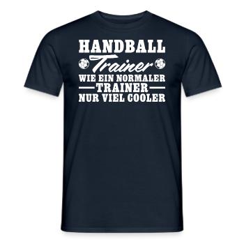 Handballtrainer sind viel cooler - Männer T-Shirt - Navy - Vorne - AI Model Male 178 light (178cm)