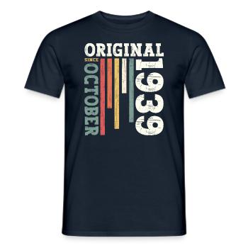 85th Birthday Original October 1939 Volume 39 - Men's T-Shirt - navy - Front - AI Model Male 178 light (178cm)
