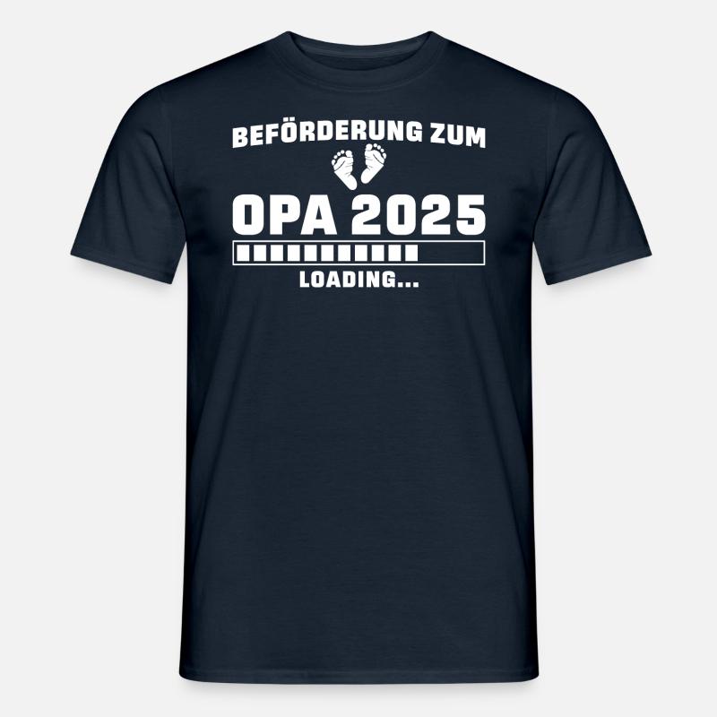Beförderung zum Opa 2025 loading - Männer T-Shirt - Navy