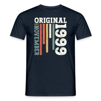25th Birthday Original November 1999 Volume 99 - Men's T-Shirt - navy - Front - AI Model Male 178 light (178cm)