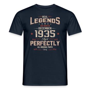 90e anniversaire Original Décembre 1935 Volume 35 - T-shirt homme - marine - Devant - AI Model Male 178 light (178cm)