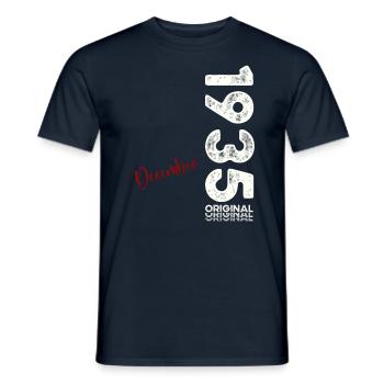 90e anniversaire Original Décembre 1935 Volume 35 - T-shirt homme - marine - Devant - AI Model Male 178 light (178cm)