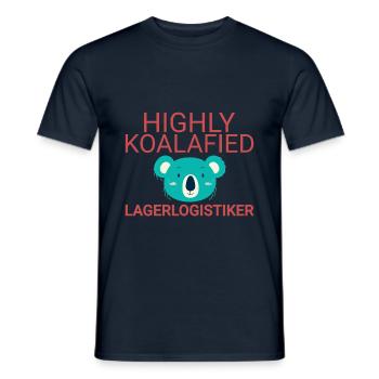 Warehouse logistics company Koalafied - Men's T-Shirt - navy - Front - AI Model Male 178 light (178cm)