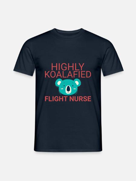 Flight Nurse Koalafied Luftrettung - Männer T-Shirt - Navy