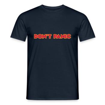 Don't Panic - Männer T-Shirt - Navy - Vorne - AI Model Male 178 light (178cm)