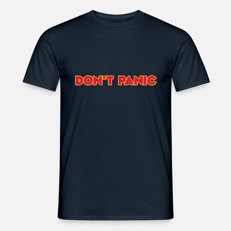 Don't Panic - Männer T-Shirt - Navy