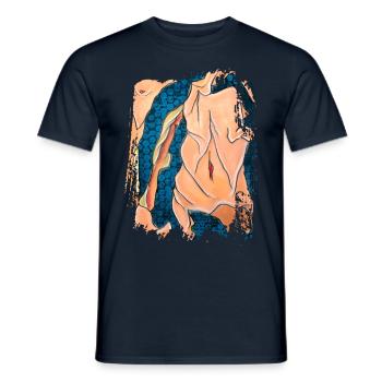 Shadow of Time - Men's T-Shirt - navy - Front - AI Model Male 178 light (178cm)