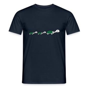 Cute Turtle Family - Men's T-Shirt - navy - Front - AI Model Male 178 light (178cm)