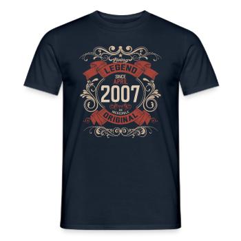 18. Geburtstag Geschenk Mann Vintage April 2007 - Männer T-Shirt - Navy - Vorne - AI Model Male 178 light (178cm)