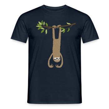 Faultier - Men's T-Shirt - navy - Front - AI Model Male 178 light (178cm)