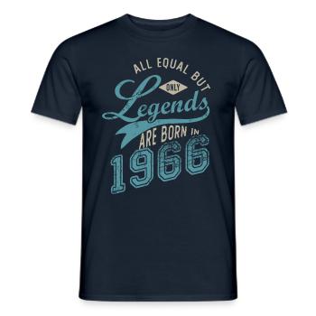 LEGEND ARE BORN IN 1966 cadeau anniversaire 56 ans - T-shirt homme - marine - Devant - AI Model Male 178 light (178cm)