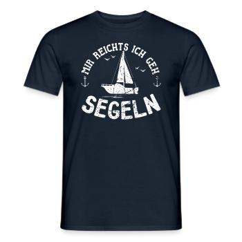 Mir Reichts Ich Geh Segeln Vintage - Männer T-Shirt - Navy - Vorne - AI Model Male 178 light (178cm)