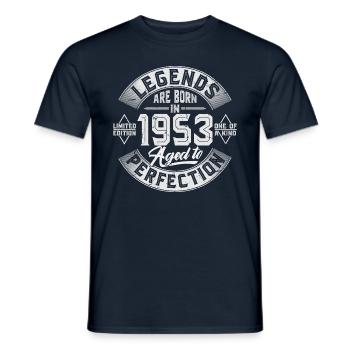 Born in 1953 Legends Birthday Gift - Men's T-Shirt - navy - Front - AI Model Male 178 light (178cm)