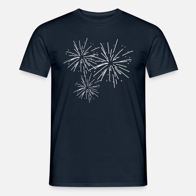 Fireworks Pyro Pyrotechnics Effect - Men's T-Shirt - navy