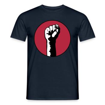fist - Men's T-Shirt - navy - Front - AI Model Male 178 light (178cm)