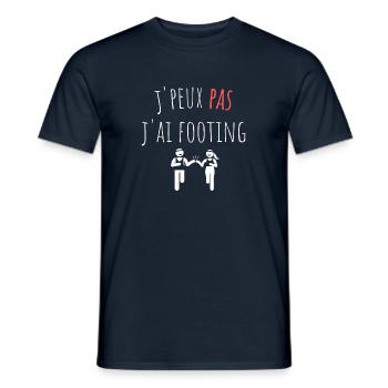 j'peux pas j'ai footing cadeau anniversaire humour - T-shirt homme - marine - Devant - AI Model Male 178 light (178cm)
