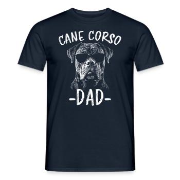 Cane Corso Italiano Papa Dad Cane Corso Gift - Men's T-Shirt - navy - Front - AI Model Male 178 light (178cm)