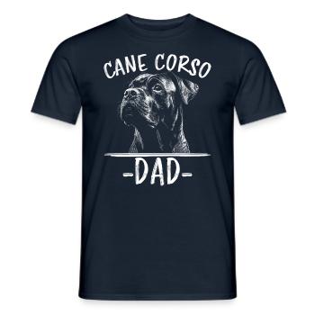 Cane Corso Italiano Papa Dad Cane Corso Gift - Men's T-Shirt - navy - Front - AI Model Male 178 light (178cm)
