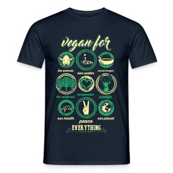 Vegan for everything - Männer T-Shirt - Navy - Vorne - AI Model Male 178 light (178cm)