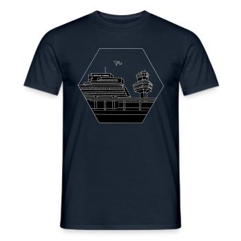 Flughafen Tegel Berlin 2 - Männer T-Shirt - Navy - Vorne - AI Model Male 178 light (178cm)