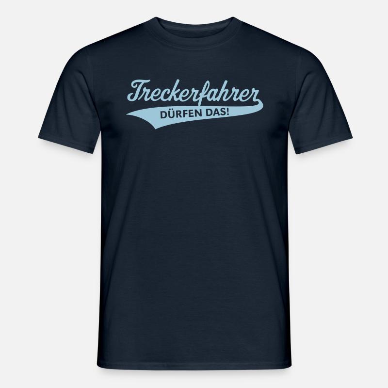 Treckerfahrer Dürfen Das! (Trecker Traktor, V4, B) - Männer T-Shirt - Navy