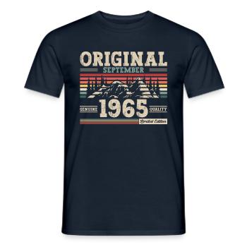 59. Geburtstag Legende September 1965 Jahrgang 65 - Männer T-Shirt - Navy - Vorne - AI Model Male 178 light (178cm)