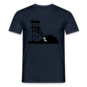 Charbon travail idée mine cadeau mine Hobby - T-shirt homme - marine - Devant - AI Model Male 178 light (178cm)