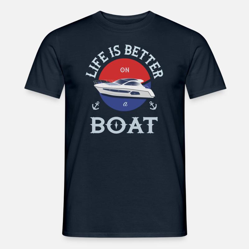 Boot - Männer T-Shirt - Navy