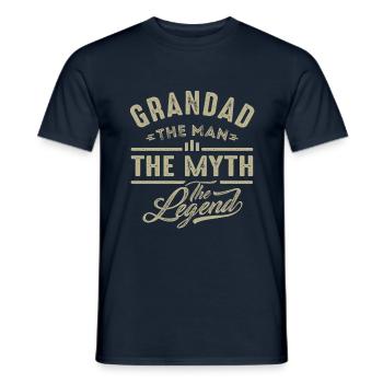 Grandad The Legend - Men's T-Shirt - navy - Front - AI Model Male 178 light (178cm)