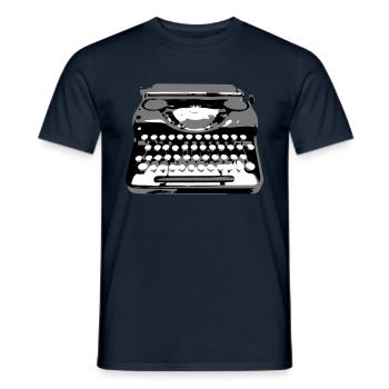 Schreibmaschine - Männer T-Shirt - Navy - Vorne - AI Model Male 178 light (178cm)