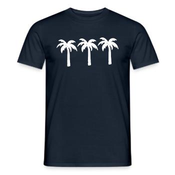 Palmen - Hawaii - Männer T-Shirt - Navy - Vorne - AI Model Male 178 light (178cm)