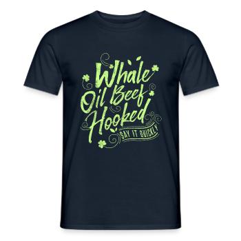 "Nun, ich werde es sein." - Whale Oil Beef Hooked Print - Männer T-Shirt - Navy - Vorne - AI Model Male 178 light (178cm)