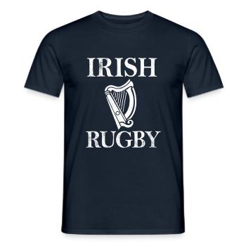 Irischer Rugbyentwurf - Irland-Sport - Männer T-Shirt - Navy - Vorne - AI Model Male 178 light (178cm)