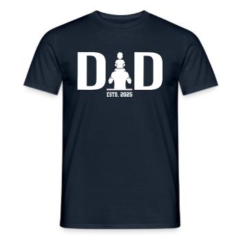 Dad Father Dad ESTD. 2025 - Gift - Men's T-Shirt - navy - Front - AI Model Male 178 light (178cm)