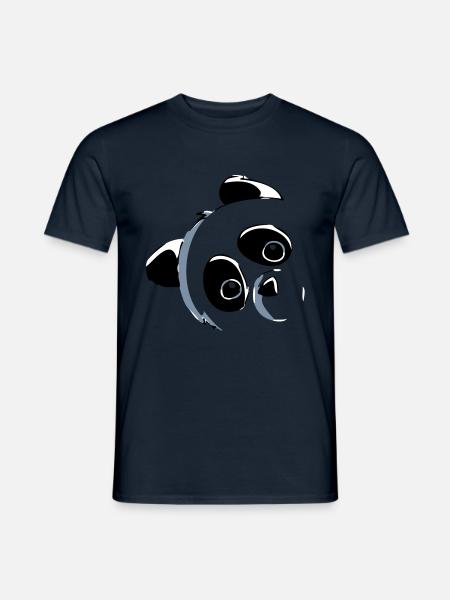 Panda head - Men's T-Shirt - navy
