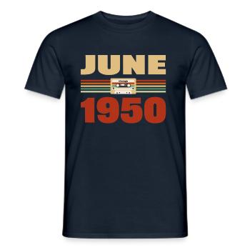 73. Geburtstag Juni Jahrgang 1950 Geschenkidee - Männer T-Shirt - Navy - Vorne - AI Model Male 178 light (178cm)