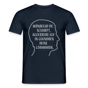Während Du sprichst-T-Shirt, Lehrer, Schüler - Männer T-Shirt - Navy - Vorne - AI Model Male 178 light (178cm)