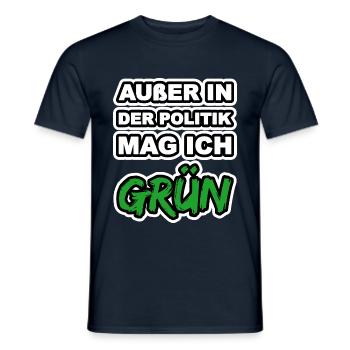 Grün - Männer T-Shirt - Navy - Vorne - AI Model Male 178 light (178cm)